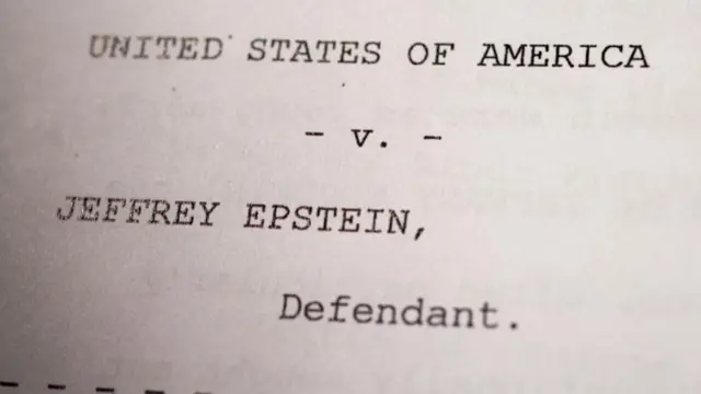 Newly released document relating to the case against Jeffrey Epstein