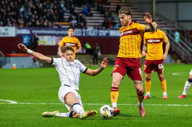 Callum Slattery is starting to take a grip on the game for Motherwell