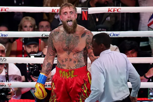Jake Paul reacts