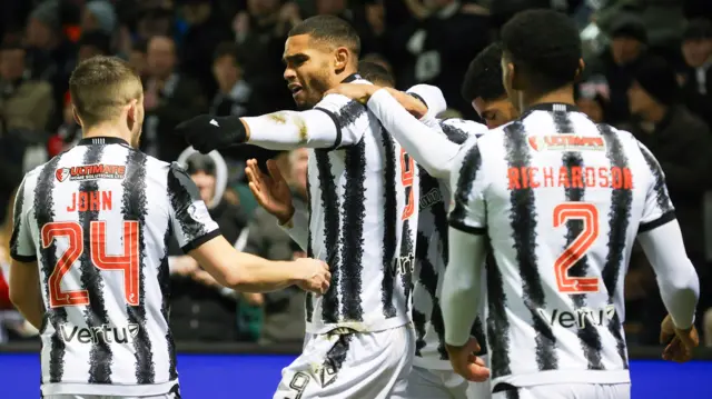 St Mirren players celebrating
