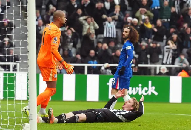 Newcastle United's Nick Woltemade rues a missed chance during the Premier League match at St James' Park, Newcastle.