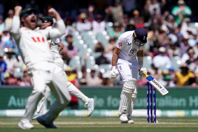 Joe Root is angry after being dismissed