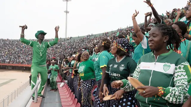 A photo of fans at the Africa Cup of Nations 2025 AFCON tournament