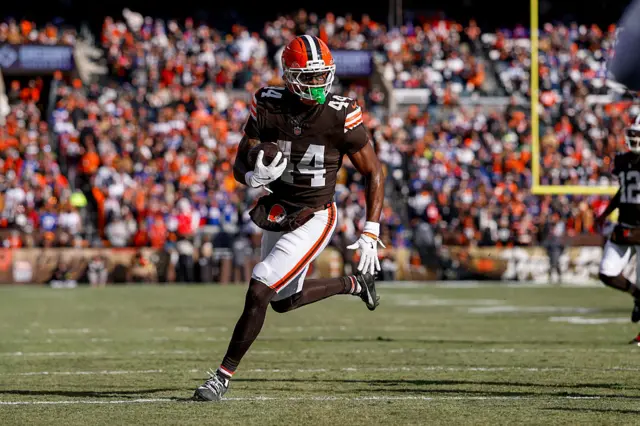 Harold Fannin Jr in action for the Browns