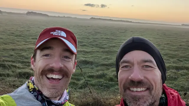 Rob and Adam in a field