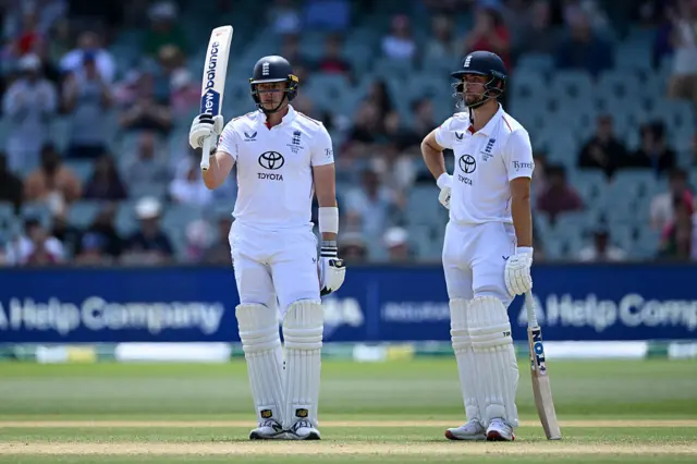 Jamie Smith celebrates his half-century