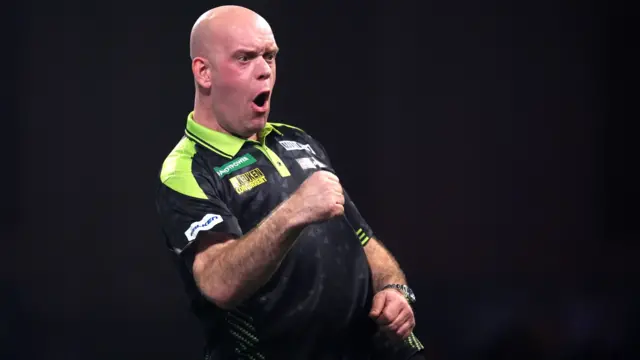 Michael van Gerwen celebrates