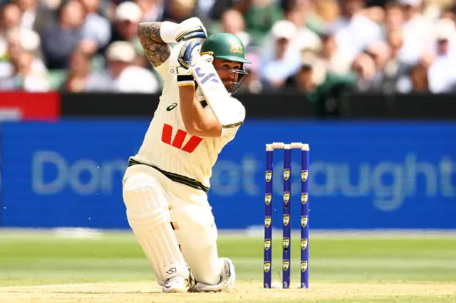 Jake Weatherald of Australia plays a shot