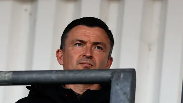 Preston boss Paul Heckingbottom watching his side from the stands.