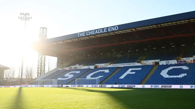 Edgeley Park ahead of kick-off