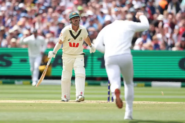 Australia's Travis Head leaves the field