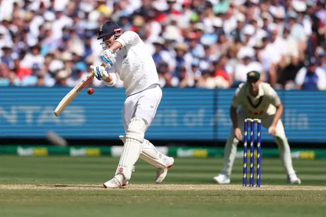 England's Harry Brook bats