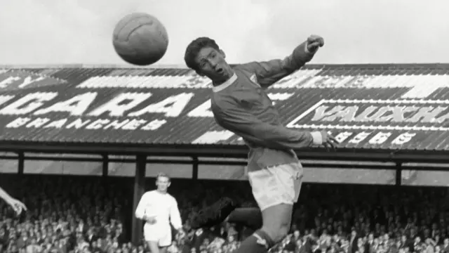 Alan Ball in action for Blackpool in 1965