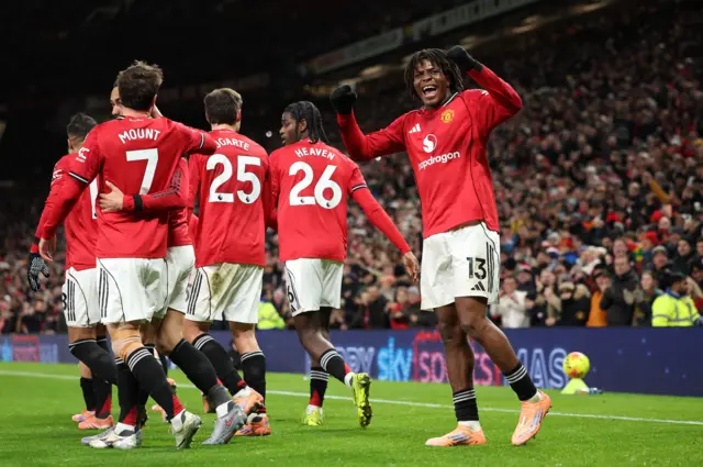 Manchester United celebrate