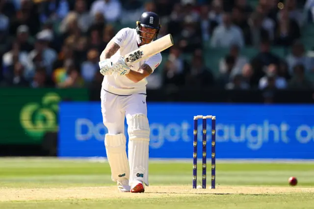 Ben Stokes of England plays a shot
