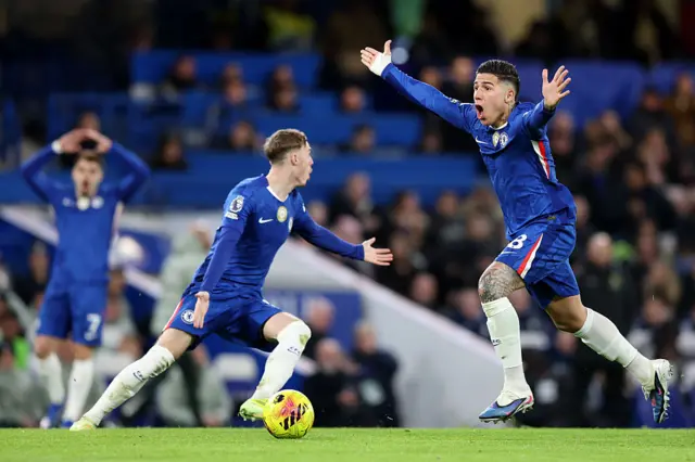Chelsea players protest
