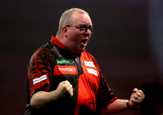 Stephen Bunting celebrates