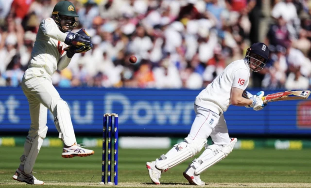 England's Harry Brook in action