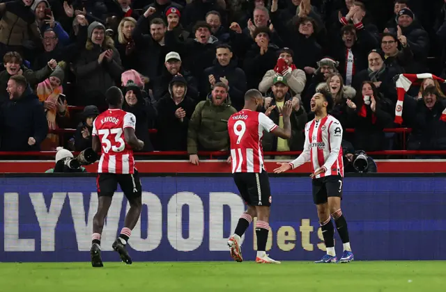 Kevin Schade celebrating a goal