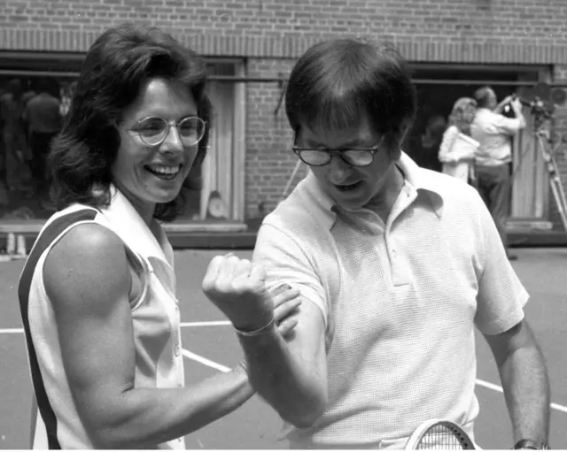 Billie Jean King with Bobby Riggs