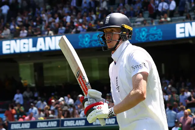 Zak Crawley of England walks out to bat
