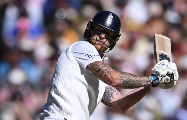 Ben Stokes of England plays a shot