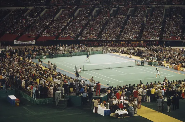 Billie Jean King v Bobby Briggs at Houston Astrodome
