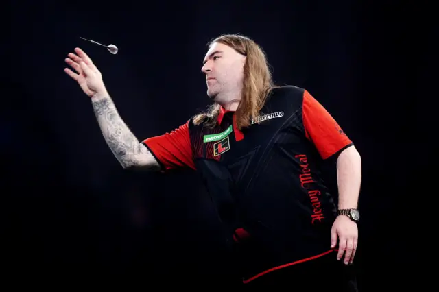 England's Ryan Searle during his match against Germany's Martin Schindler on day fifteen of the Paddy Power World Darts Championship at the Alexandra Palace, London