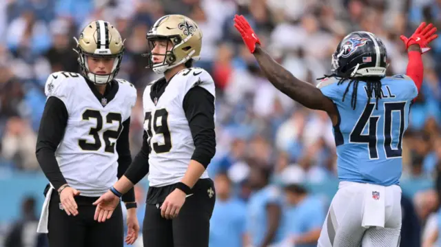 Charlie Smyth looking disappointed after missing a field-goal attempt against the Tennessee Titans