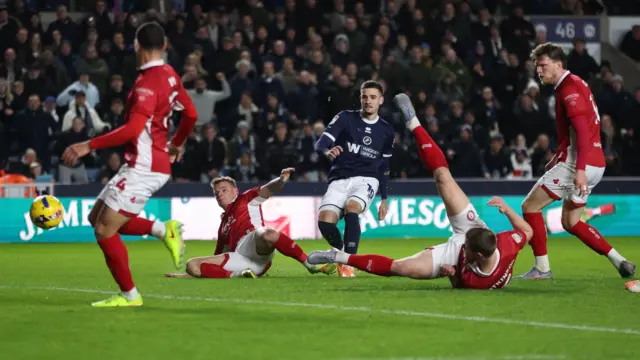 Camiel Neghli gives Millwall the lead against Bristol City
