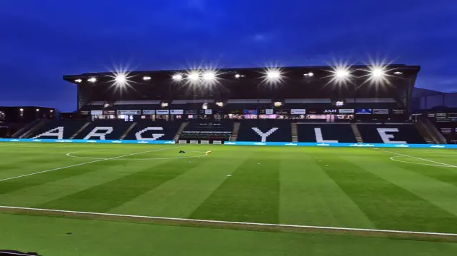 Home Park ahead of kick-off v Wycombe