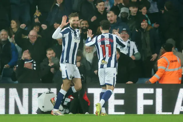 West Bromwich Albion's Nathaniel Phillips (left) celebrates