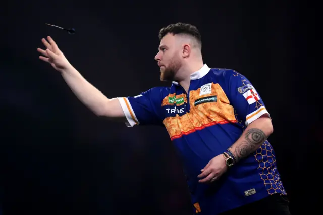 Northern Ireland's Josh Rock during his match against England's Callan Rydz on day sixteen of the Paddy Power World Darts Championship at the Alexandra Palace, London