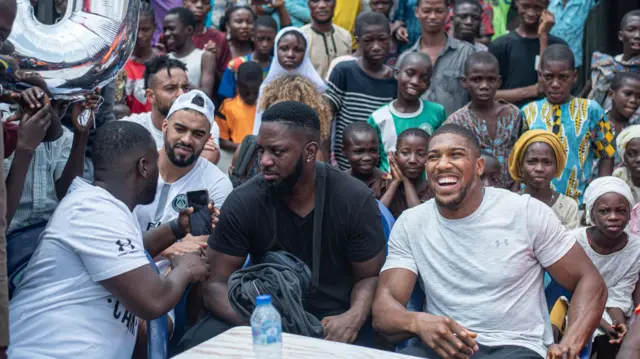 Joshua during a visit to Nigeria in 2019