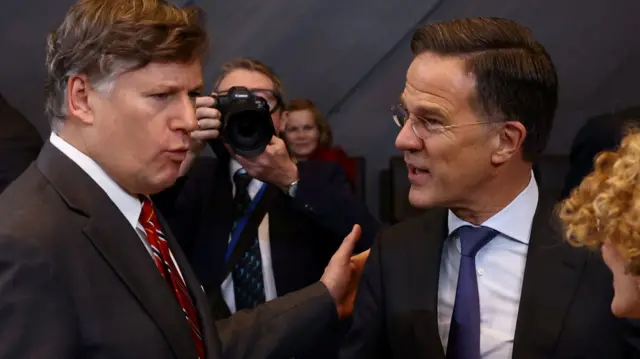 US Deputy Secretary of State Christopher Landau and Nato Secretary General Mark Rutte at the summit