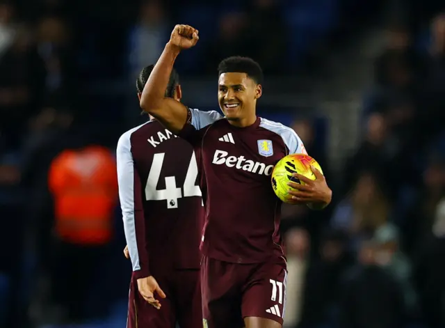 Ollie Watkins celebrates