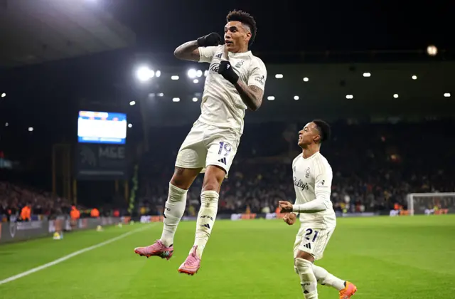 Igor Jesus celebrates