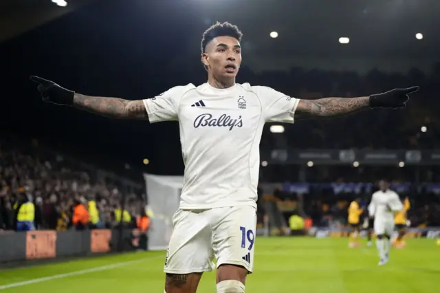 Igor Jesus celebrates