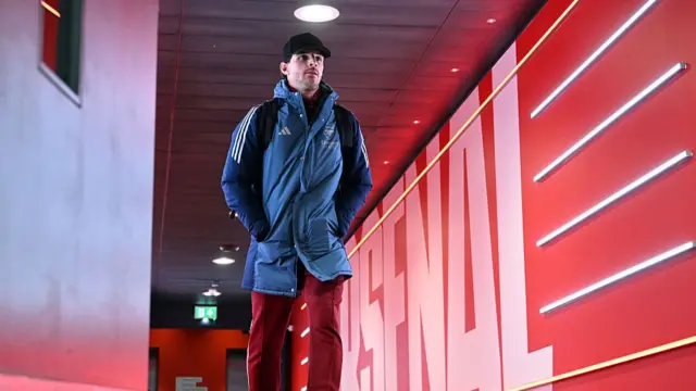 Declan Rice arrives at the stadium