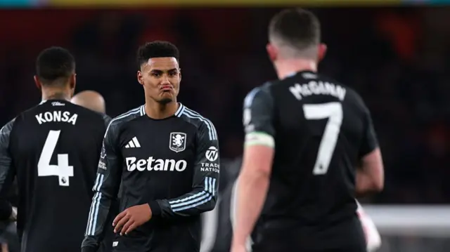 : Ollie Watkins of Aston Villa looks dejected