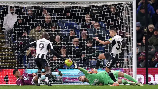 Yoane Wissa of Newcastle United scores