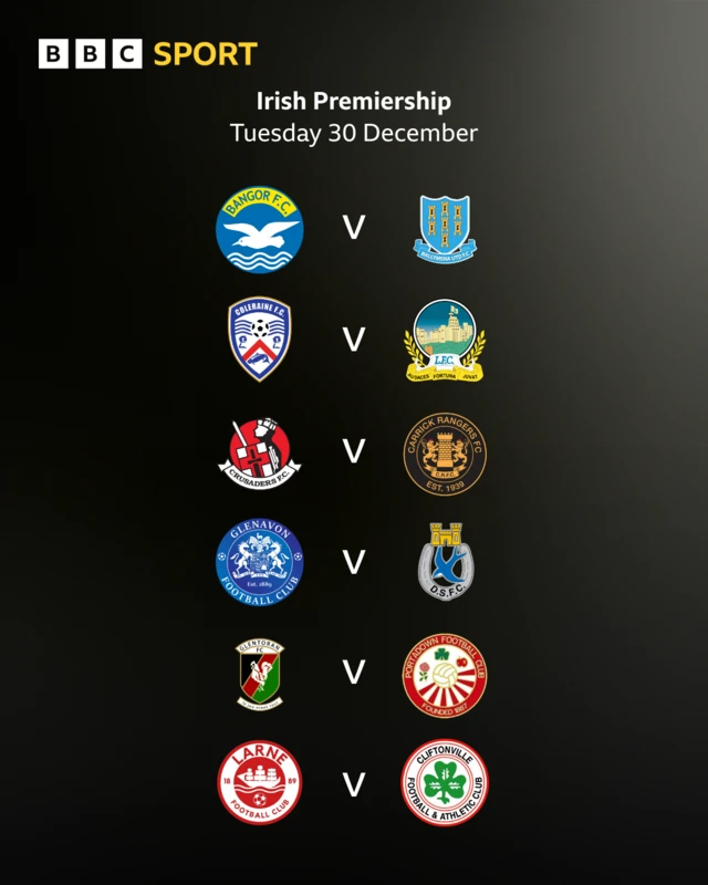 Tuesday night's Irish Premiership