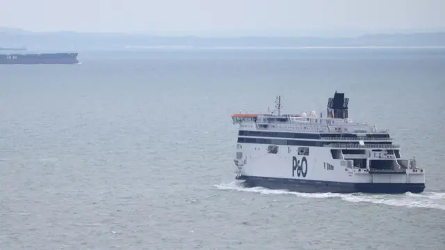 A P&O ship at sea