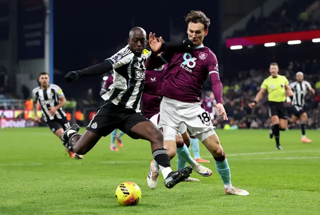 Yoane Wissa of Newcastle United shoots