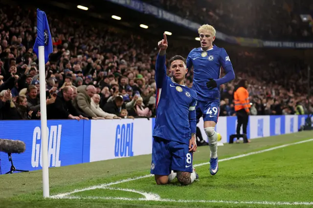 Enzo Fernandez celebrates