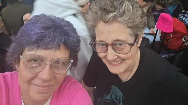 Denyse and Deborah at Gare Du Nord