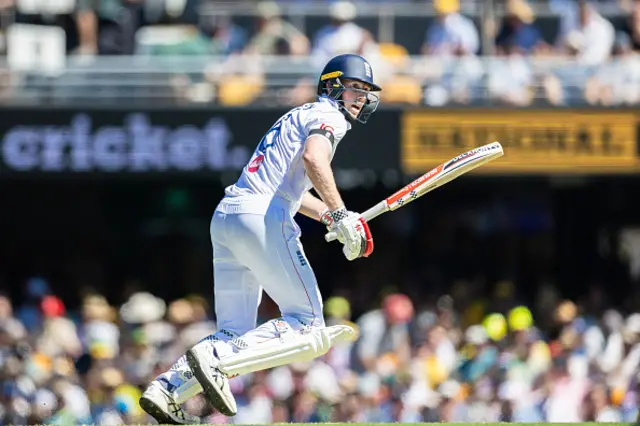 Zak Crawley of England takes a run