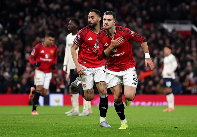 Diogo Dalot celebrates