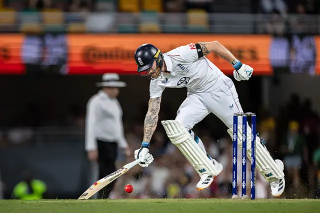 Ben Stokes (c) of England takes a run