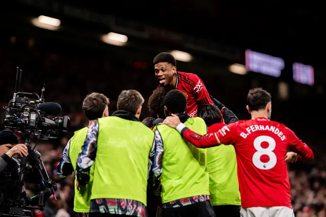 Manchester United celebrate